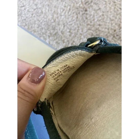 Michael Kors Suede‎ Moccasin Loafer Flats Sage Dark Green 6M - Picture 4 of 9